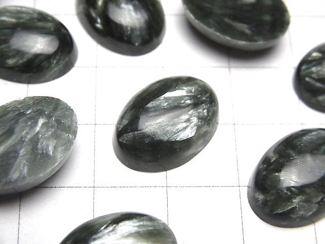 [Video] Seraphinite AAA Oval  Cabochon 18x13mm 1pc