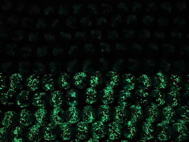 琉璃圓珠 10mm [藍 x 淺藍/夜光款] 1/4或1串 (約14英吋/34公分長)