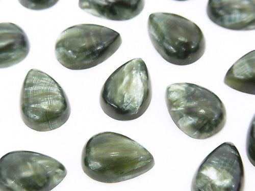 Cabochon, Seraphinite Gemstone Beads