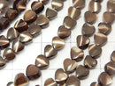 1strand $8.79! Mother of Pearl MOP Brown Vertical Hole Heart Shape 4x4x3mm 1strand beads (aprx.15inch / 37cm)