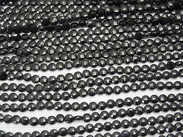 High Quality! 1strand $6.79! Black Spinel AAA Faceted Coin 4x4x2mm 1strand beads (aprx.15inch / 37cm)