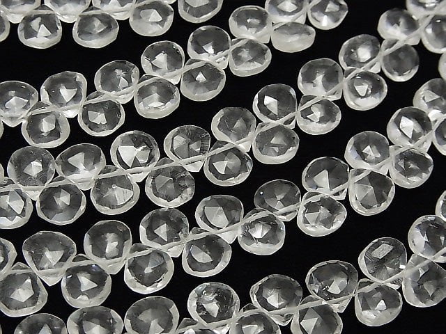 [Video] High Quality Crystal AA ++ Chestnut Faceted Briolette half or 1strand beads (aprx.7inch / 18cm)