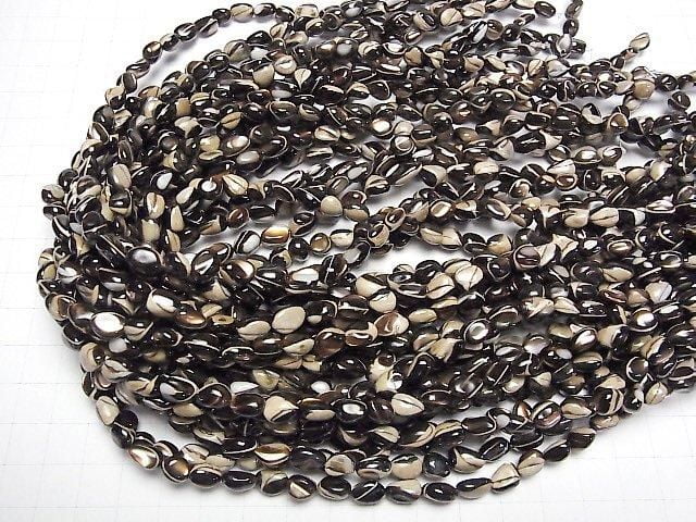 [Video] Mother of Pearl MOP Brown Nugget 1strand beads (aprx.15inch/37cm)