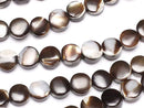 [Video]Mother of Pearl MOP Brown Coin 5x5x2.5mm 1strand beads (aprx.15inch/38cm)