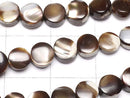 [Video]Mother of Pearl MOP Brown Coin 5x5x2.5mm 1strand beads (aprx.15inch/38cm)