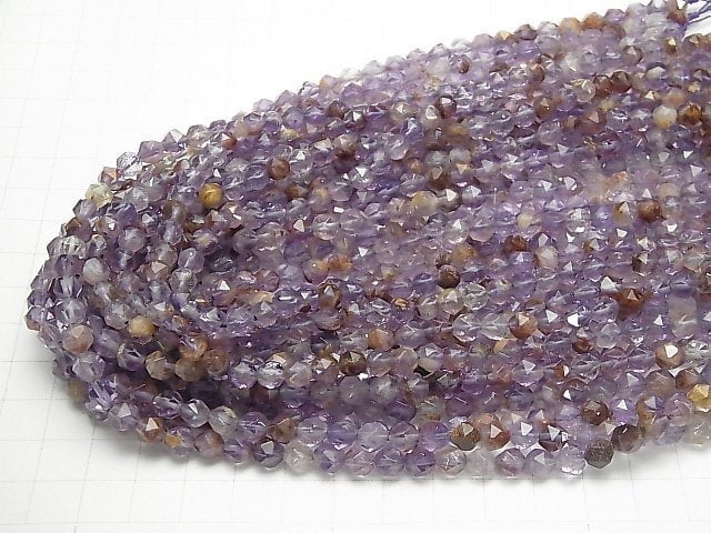 [Video] High Quality! Garden Amethyst AAA- Star Faceted Round 6mm half or 1strand beads (aprx.15inch/37cm)