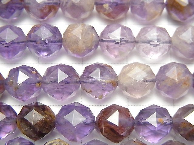 [Video] High Quality! Garden Amethyst AAA- Star Faceted Round 8mm half or 1strand beads (aprx.15inch/36cm)