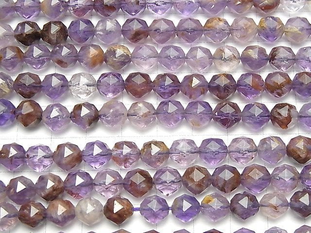 [Video] High Quality! Garden Amethyst AAA- Star Faceted Round 8mm half or 1strand beads (aprx.15inch/36cm)