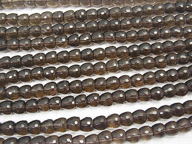 Smoky Quartz AAA Apple Shape 8mm half or 1strand beads (aprx.15inch/36cm)