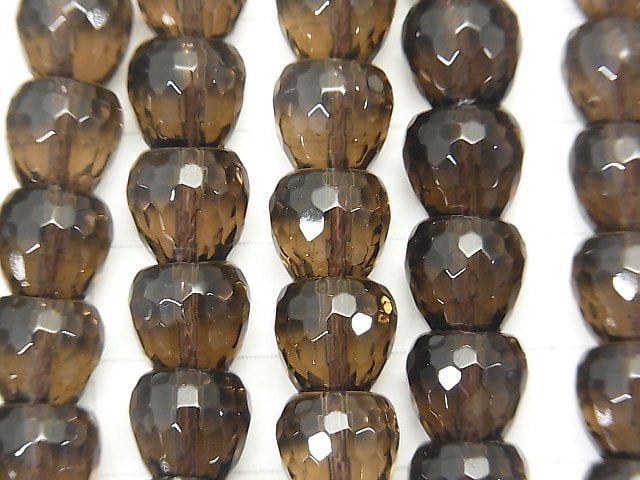 Smoky Quartz AAA Apple Shape 10mm half or 1strand beads (aprx.15inch/36cm)