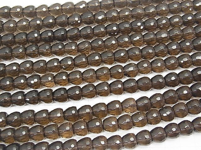 Smoky Quartz AAA Apple Shape 10mm half or 1strand beads (aprx.15inch/36cm)