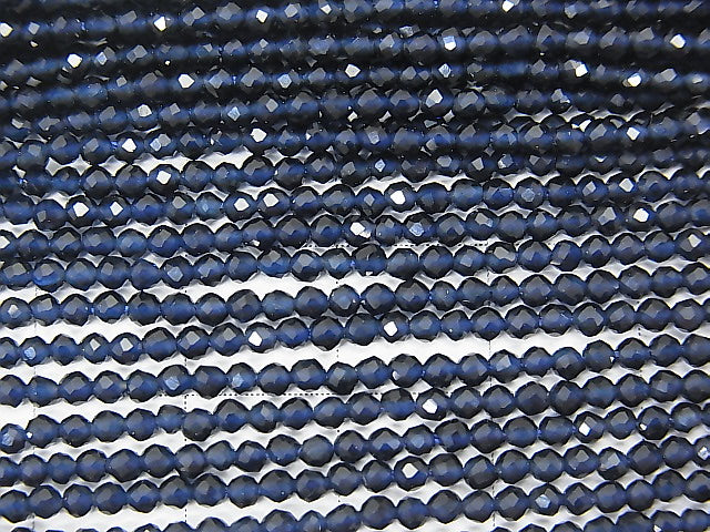 High Quality! 1strand $1.79! Glass Beads Faceted Round 2mm Blue 1strand beads (aprx.14inch / 34cm)