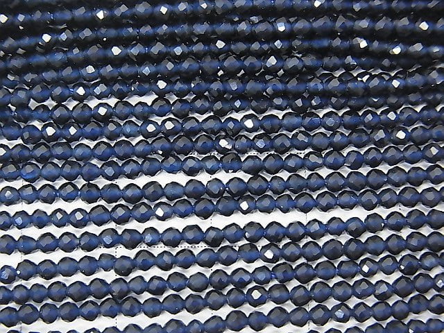 High Quality! 1strand $1.79! Glass Beads Faceted Round 2mm Blue 1strand beads (aprx.14inch / 34cm)