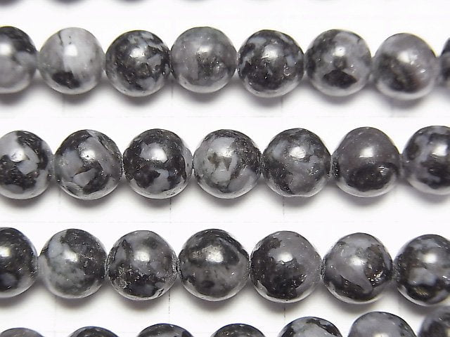 [Video] Madagascar Indigo Gabbro Round 6mm 1strand beads (aprx.15inch/37cm)