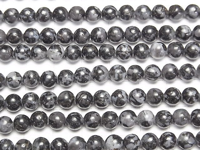 [Video] Madagascar Indigo Gabbro Round 6mm 1strand beads (aprx.15inch/37cm)