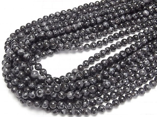 [Video] Madagascar Indigo Gabbro Round 6mm 1strand beads (aprx.15inch/37cm)