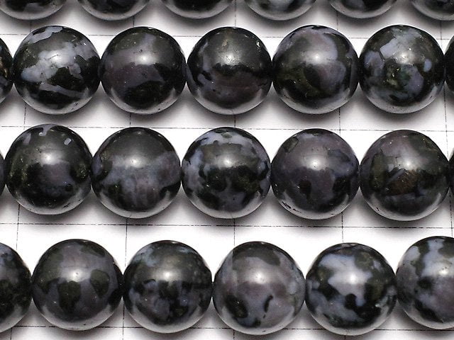 [Video] Madagascar Indigo Gabbro Round 8mm 1strand beads (aprx.15inch/36cm)