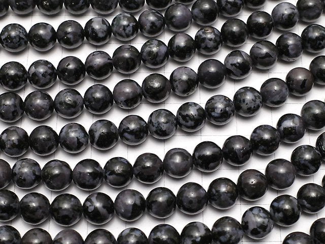 [Video] Madagascar Indigo Gabbro Round 8mm 1strand beads (aprx.15inch/36cm)