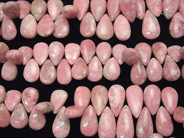 Norway Thulite Pear shape (Smooth) half or 1strand beads (aprx.7inch / 19cm)