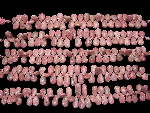 Norway Thulite Pear shape (Smooth) half or 1strand beads (aprx.7inch / 19cm)