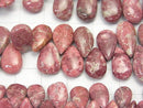 Norway Thulite Pear shape (Smooth) half or 1strand beads (aprx.7inch / 19cm)