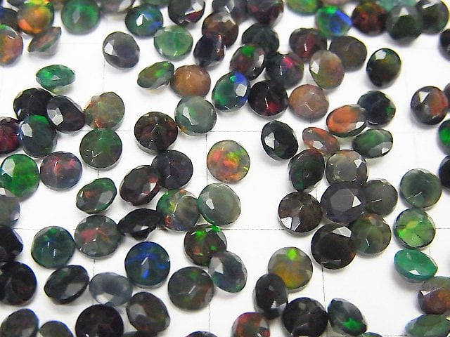 [Video] High Quality Black Opal AAA Undrilled Round Faceted 4x4mm 10pcs $15.99!