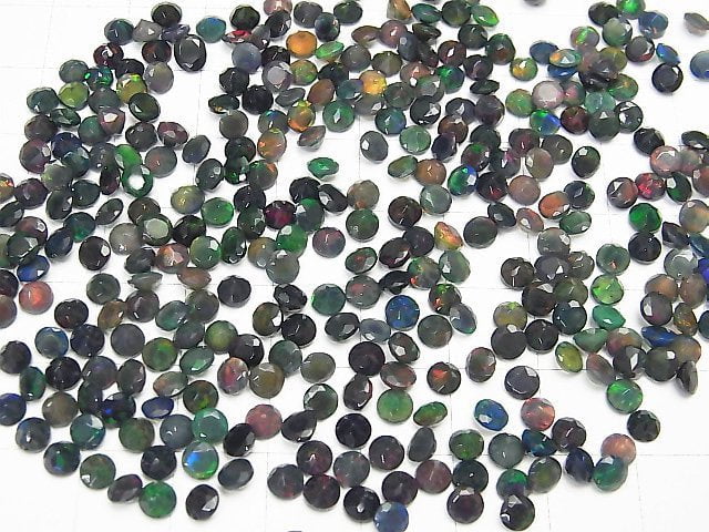 [Video] High Quality Black Opal AAA Undrilled Round Faceted 4x4mm 10pcs $15.99!