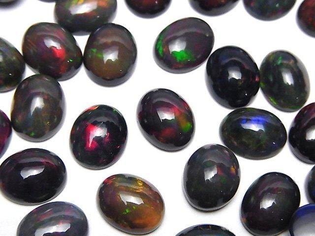 [Video] High Quality Black Opal AAA Oval Cabochon 10x8mm 1pc