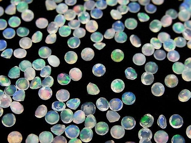 [Video] High Quality Ethiopian Opal AAA - Loose Stone Round Faceted 3x3mm 10pcs