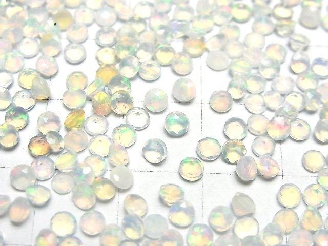 [Video] High Quality Ethiopian Opal AAA - Loose Stone Round Faceted 3x3mm 10pcs