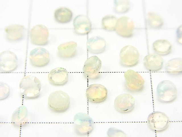 [Video]High Quality Ethiopian Opal AAA- Loose stone Round Faceted 3x3mm 10pcs