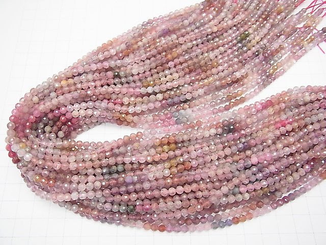 [Video] High Quality! Multicolor Spinel AA+ Mirror Faceted Round 4mm half or 1strand beads (aprx.15inch / 38cm)