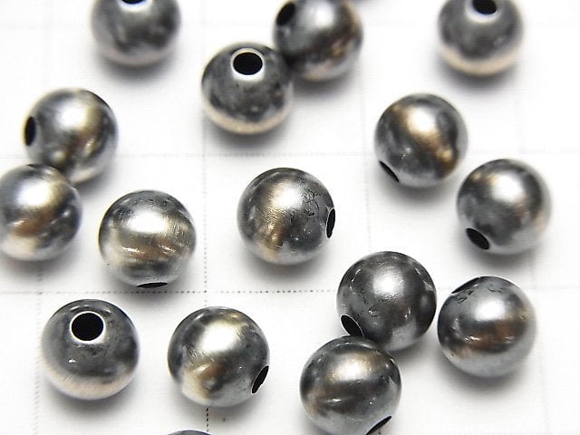 [Video]Silver925 Navajo Pearl Round 6mm 4pcs