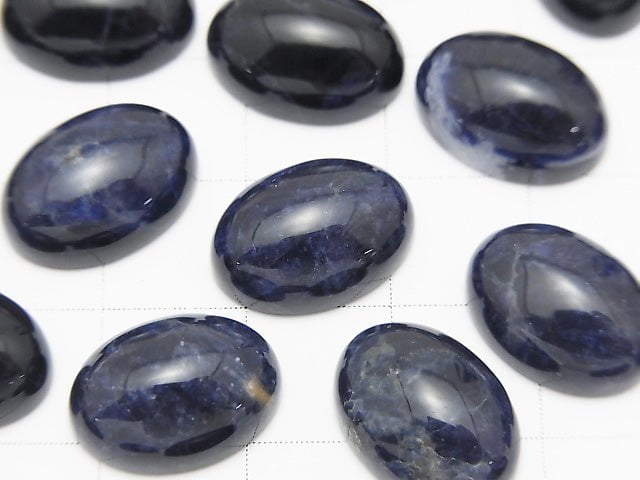 Sodalite AA++ Oval  Cabochon 14x10mm 2pcs