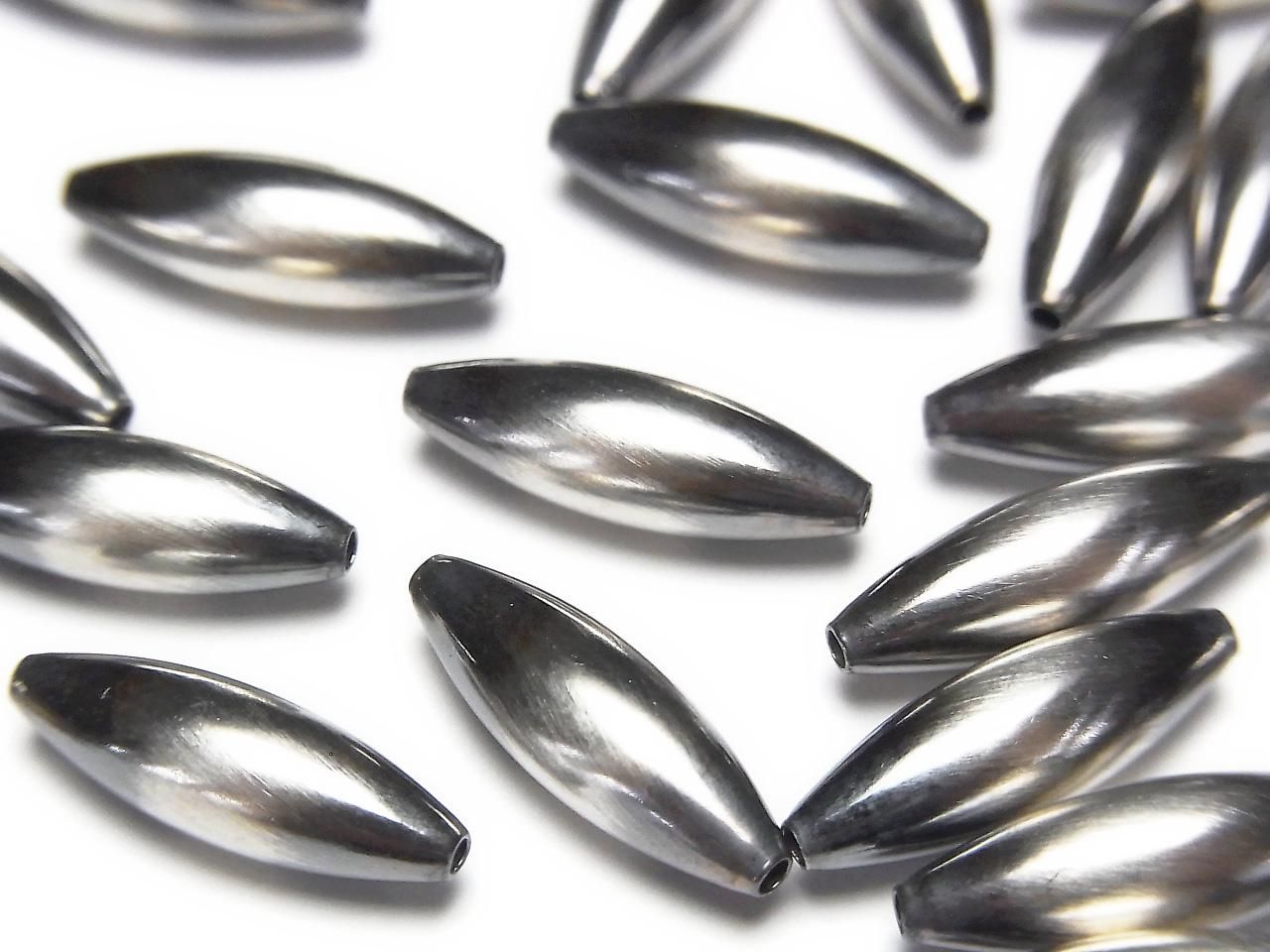 Argent 925 Perle Navajo Riz 15x5mm 2pcs