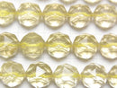 High Quality! Lemon Quartz AAA- Star Faceted Round 10mm half or 1strand beads (aprx.15inch / 37cm)