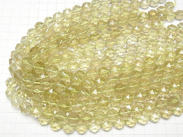 High Quality! Lemon Quartz AAA- Star Faceted Round 12mm half or 1strand beads (aprx.15inch / 37cm)