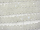 High Quality! Rainbow Moonstone AA++ Faceted Button Rondelle 8x8x4mm half or 1strand beads (aprx.15inch / 38cm)