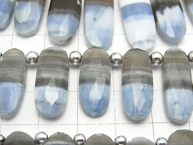 1strand $39.99 Stripe Blue Opal AA ++ Faceted Oval 1strand beads (aprx.7inch / 18cm)