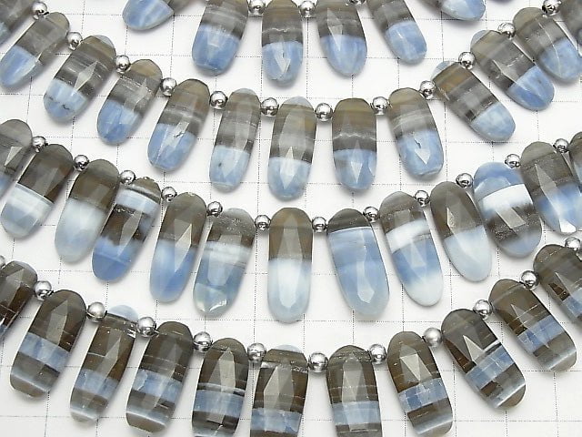 1strand $39.99 Stripe Blue Opal AA ++ Faceted Oval 1strand beads (aprx.7inch / 18cm)