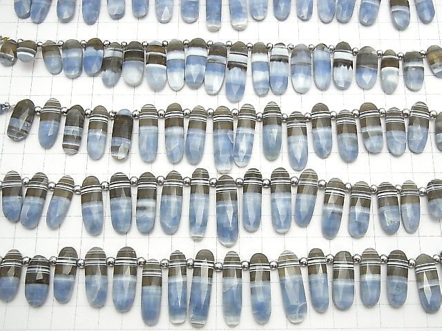 1strand $39.99 Stripe Blue Opal AA ++ Faceted Oval 1strand beads (aprx.7inch / 18cm)