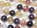 [Video] Multicolor Quartz Round 8mm half or 1strand beads (aprx.15inch/36cm)