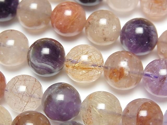 [Video] Multicolor Quartz Round 12mm half or 1strand beads (aprx.15inch/36cm)