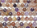[Video] Multicolor Quartz Round 12mm half or 1strand beads (aprx.15inch/36cm)