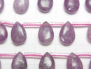 [Video] Lepidolite AA++ Pear shape (Smooth) 12x8x5mm half or 1strand beads (aprx.15inch / 37cm)