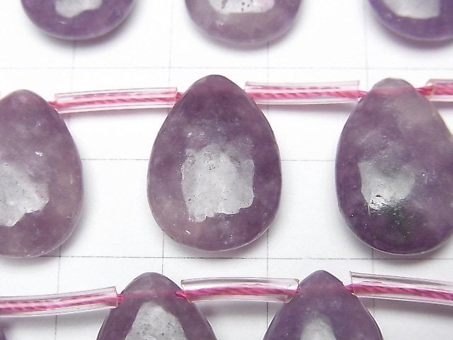 [Video] Lepidolite AA++ Pear shape (Smooth) 18x13x5mm half or 1strand beads (aprx.14inch / 35cm)