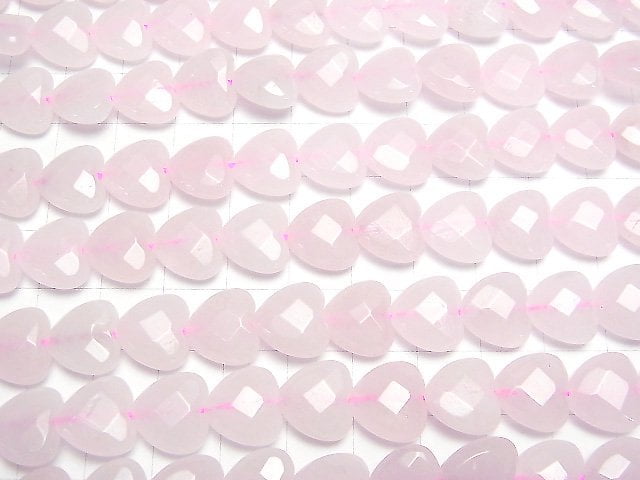 [Video]Rose Quartz AA++ Vertical Hole Heart cut 12x12mm half or 1strand beads (aprx.14inch/34cm)