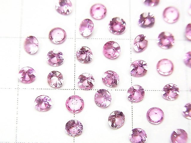 [Video]High Quality Pink Sapphire AAA Undrilled Round Faceted 3x3mm 2pcs $19.99!