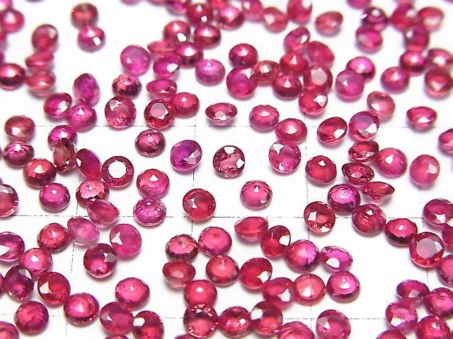 [Video]High Quality Ruby AAA+ Loose stone Round Faceted 3x3mm 1pc