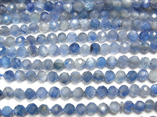 [Video] High Quality! Kyanite AA Faceted Round 3mm  1strand beads (aprx.15inch/37cm)